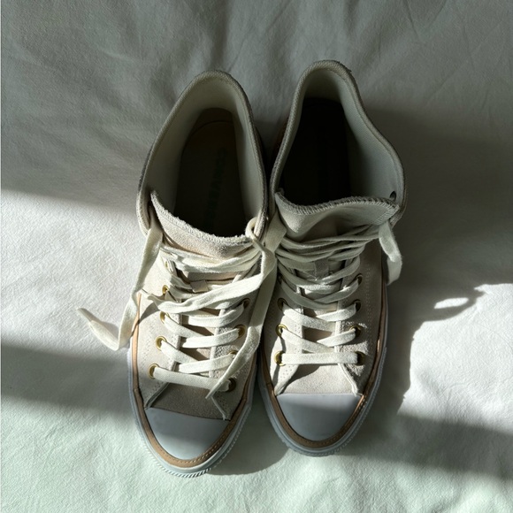 NWOT SOFT PINK SUEDE HIGH TOP CONVERSE - Picture 7 of 7